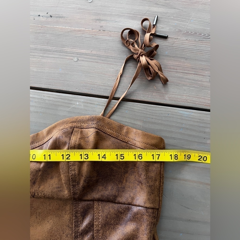 Free People NWT Veronica Suede Festival Mini Dress size 8 - Picture 12 of 15